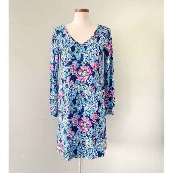 Lilly Pulitzer Kaisley Midi Dress in High Tide Navy size Medium NWOT - Picture 1 of 5
